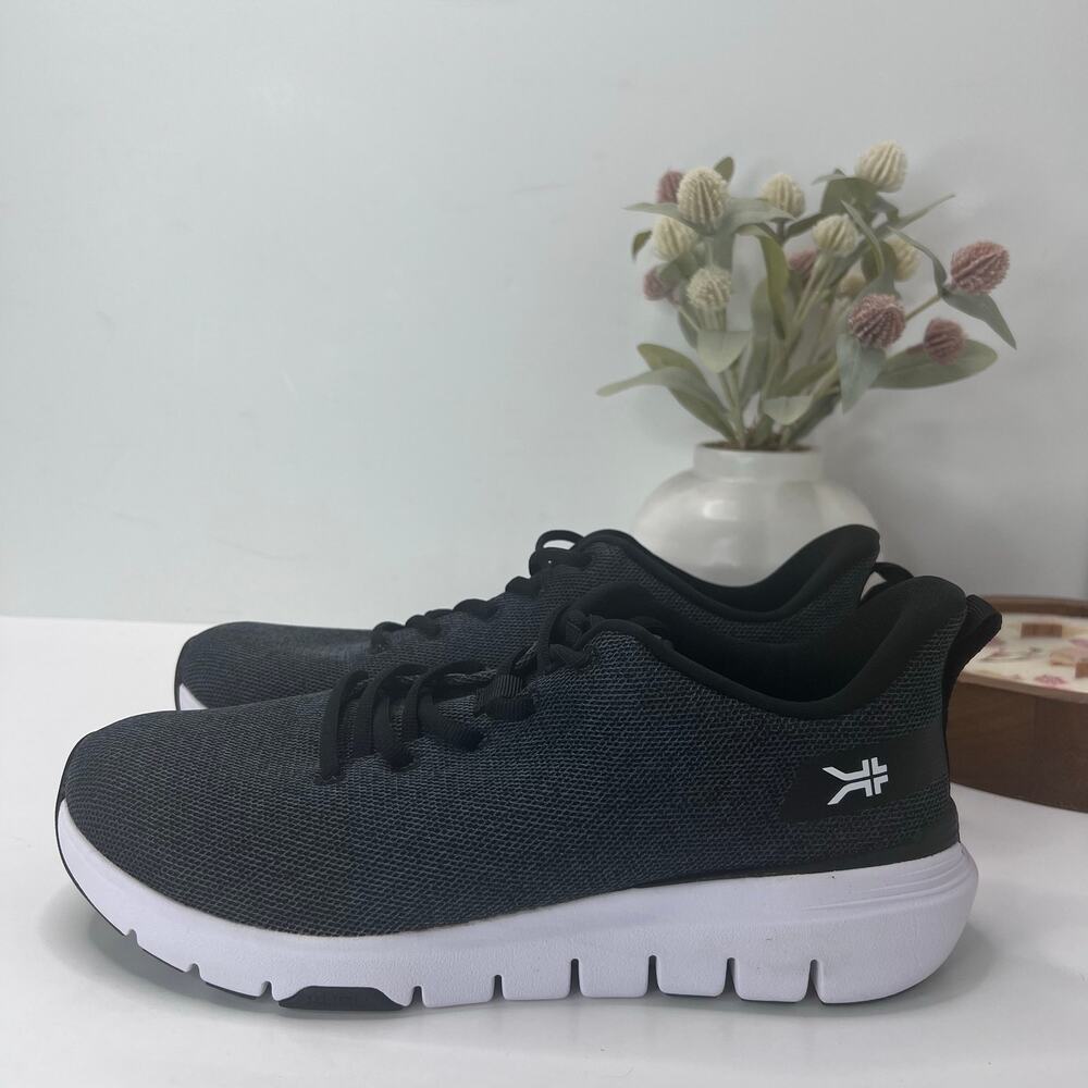 Kuru Flex Via Minimalist Comfort Sneaker Jet Black/White Men 9 Medium NWOB
